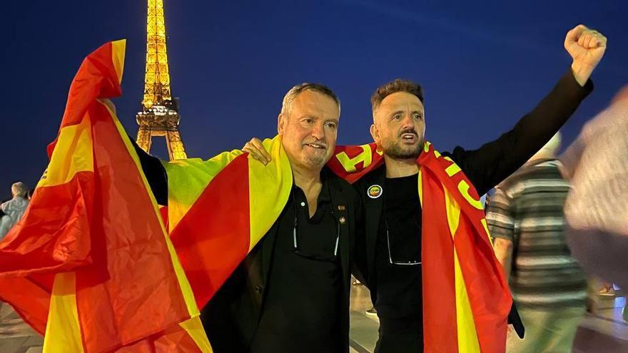 Paco, junto a su tía Tomás, presidente de ONB España y también miembro del equipo español