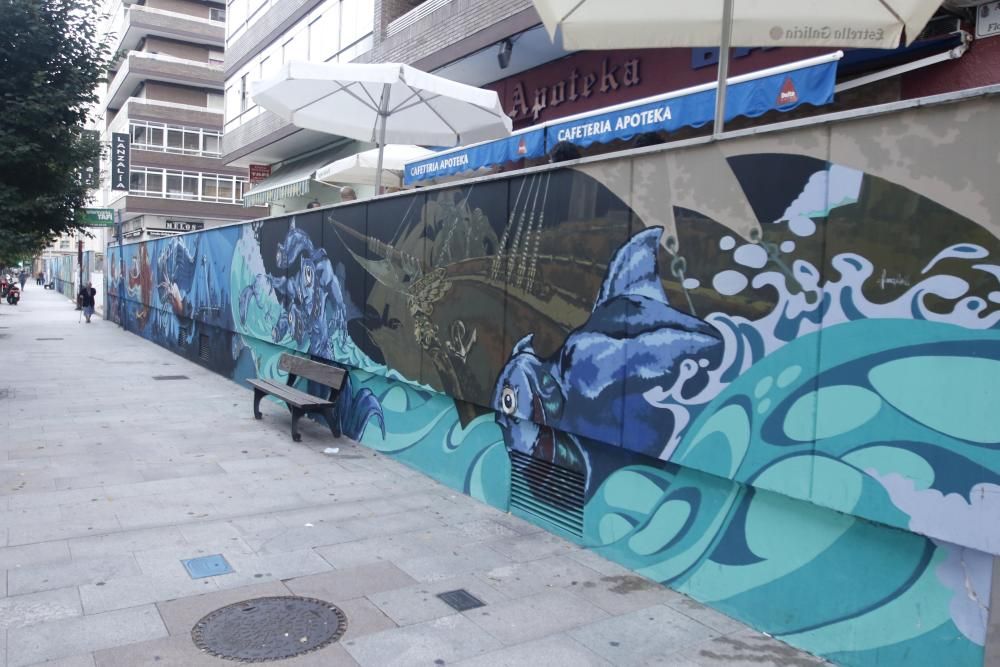 Así lucen los nuevos murales urbanos de Vigo