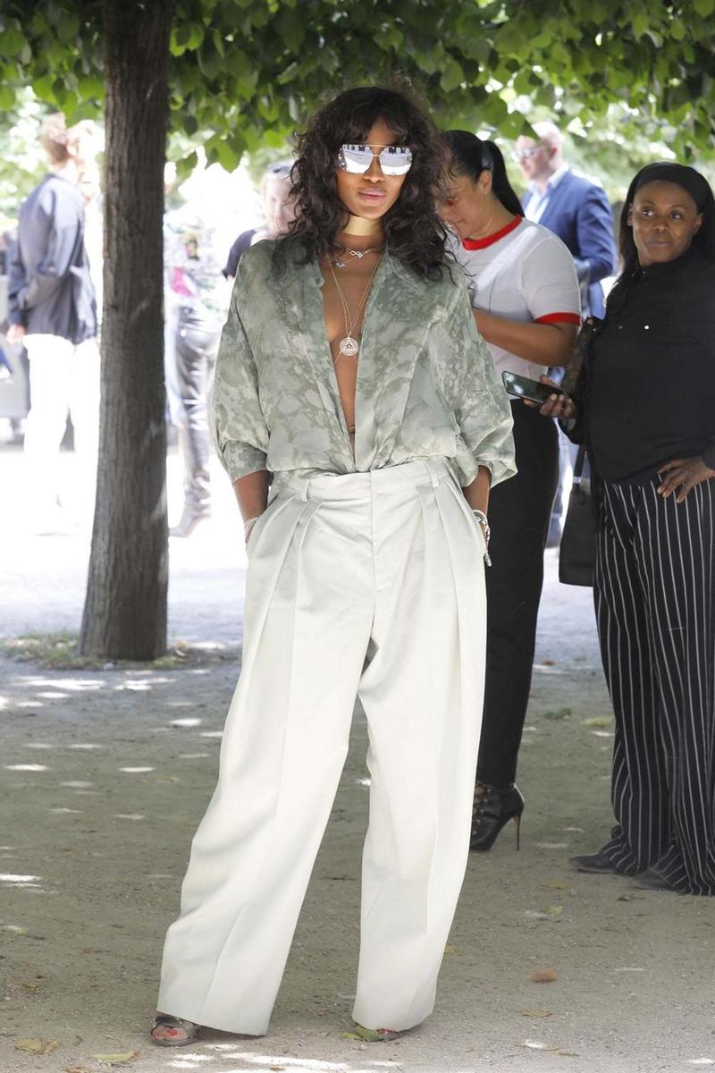 Naomi Campbell, en el desfile de Louis Vuitton en París