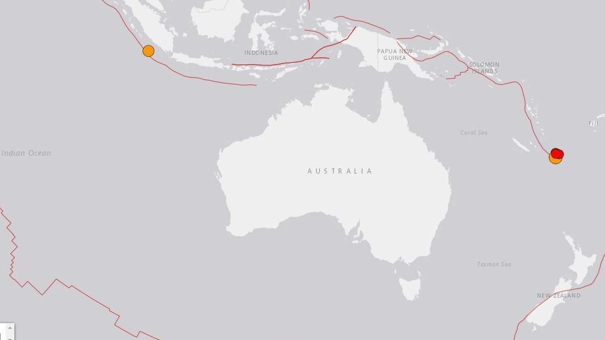 Diversos terratrèmols de fins a 7,7 graus de magnitud sacsegen aigües de l’Índic i el Pacífic sud