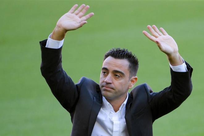 La presentación de Xavi Hernández, en imágenes