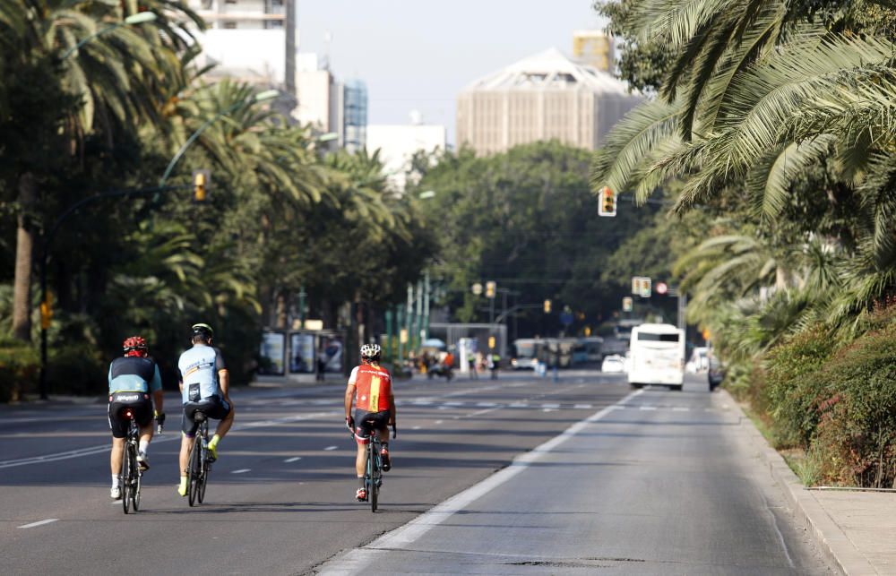 Las imágenes del Día sin Coches 2020 en Málaga