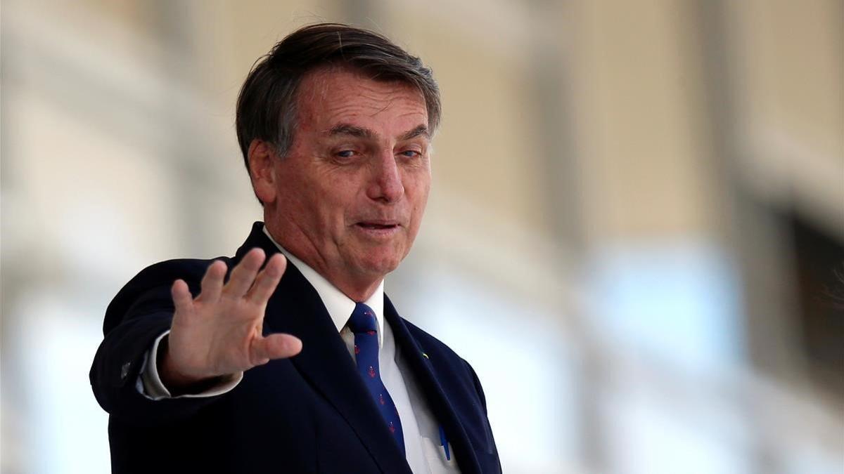 El presidente de Brasil, Jair Bolsonaro, este lunes en la capital.