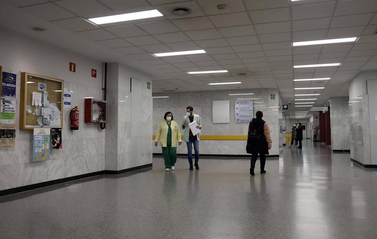Pasillos del Hospital Clínico Universitario de Santiago de Compostela
