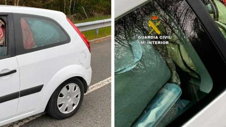 Interceptada en un coche cargado de equipaje en ruta de Madrid a A Coruña