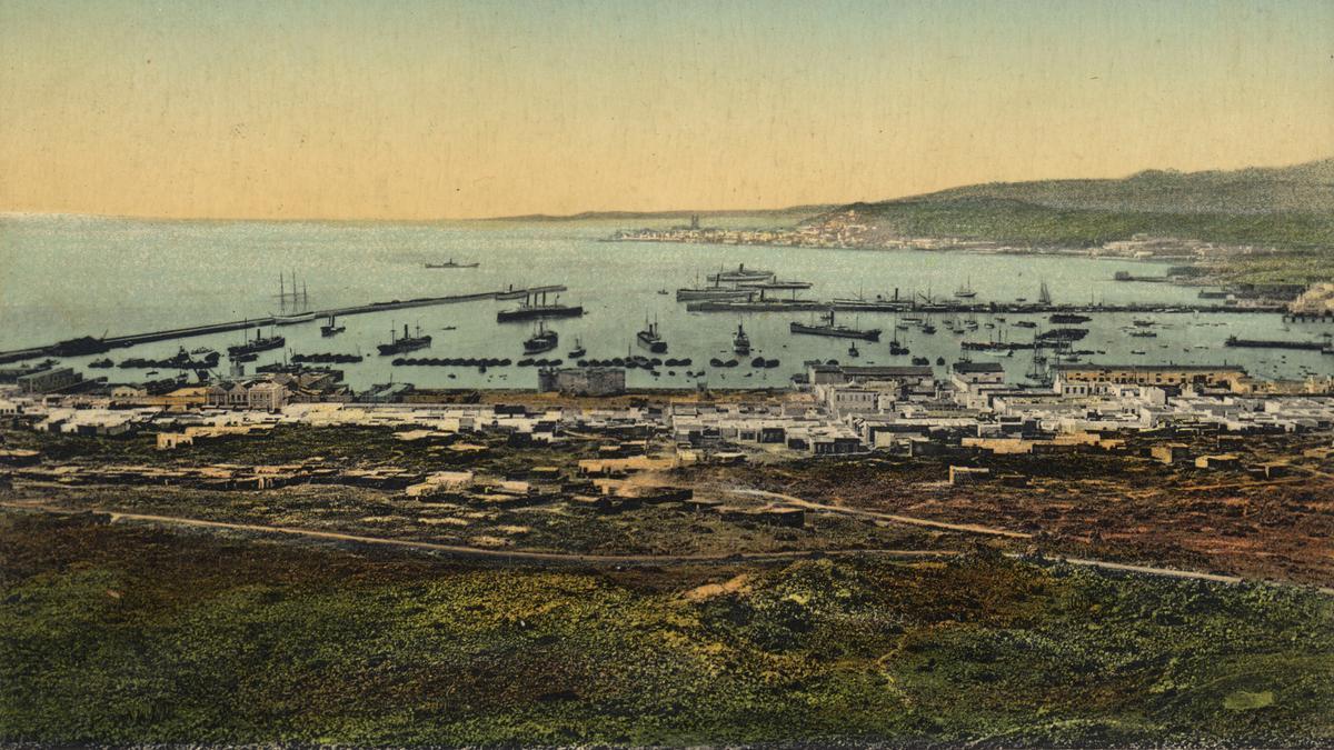 Imagen del Puerto de La Luz, en Las Palmas de Gran Canaria, en 1912.