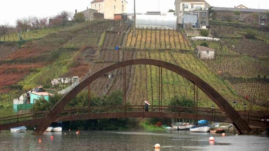 Puente sobre el Mandeo que el Concello pretende sustituir por su avanzado estado de deterioro. / c. pardellas