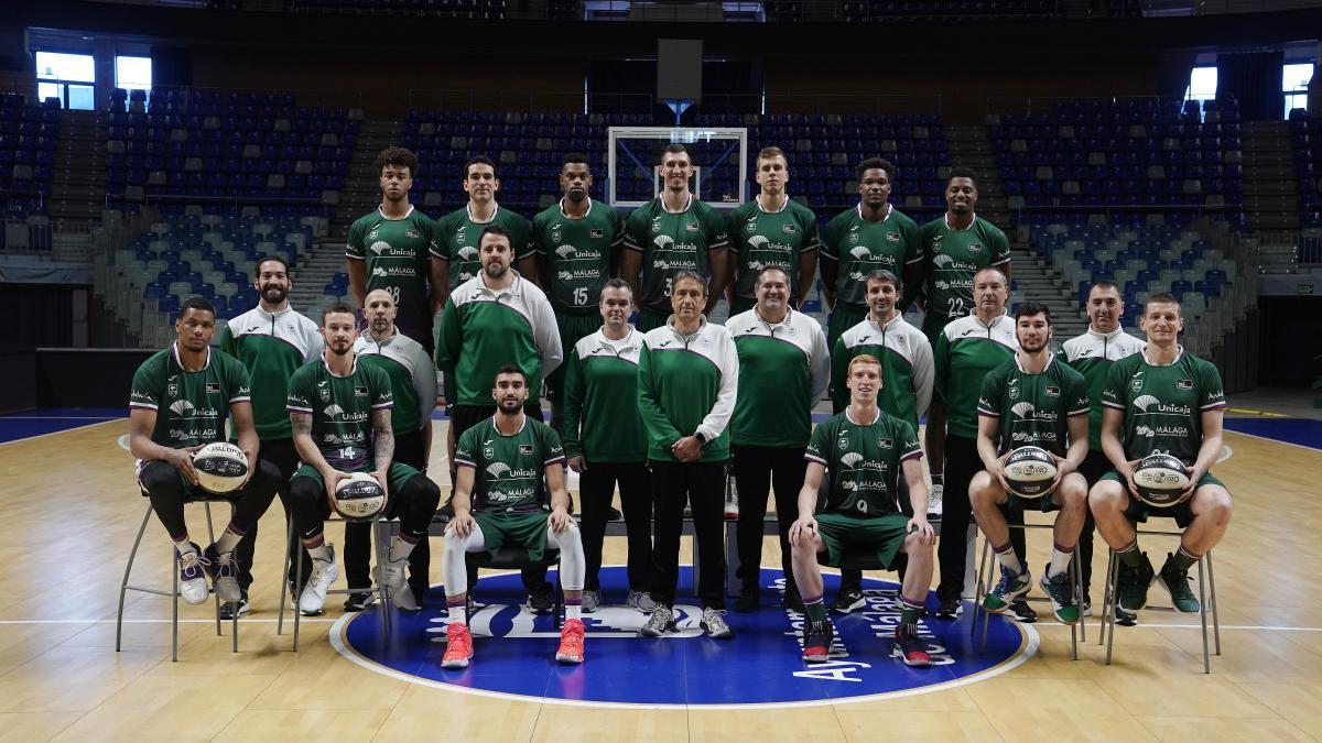 Foto oficial de la plantilla del Unicaja.