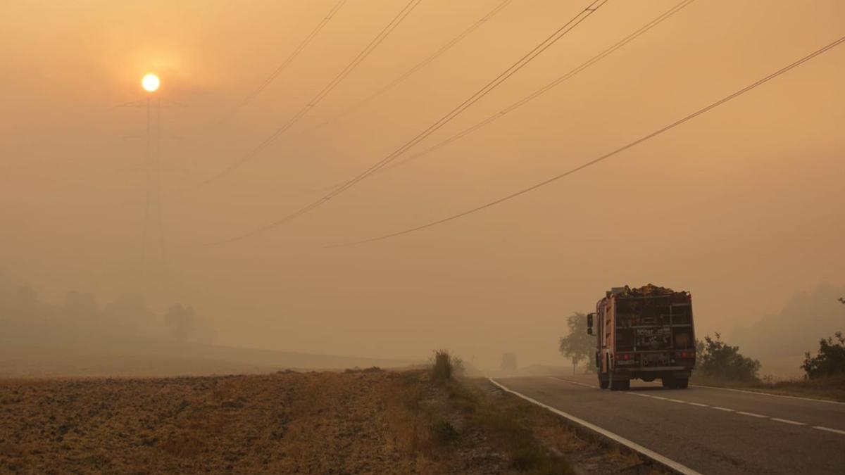 Les cendres de l’incendi de Santa Coloma de Queralt arriben a Barcelona