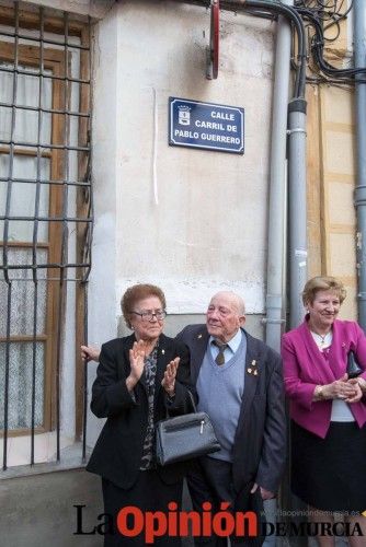 Inauguración calle Pablo Guerrero en Caravaca