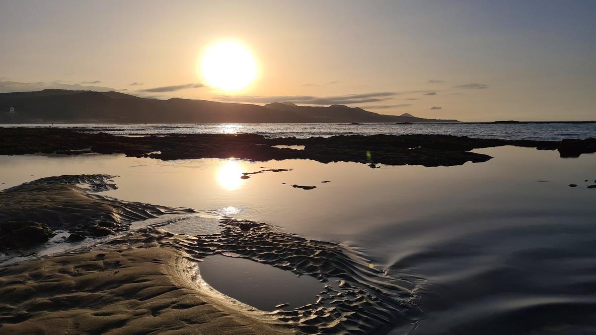 Atardecer en la playa de Las Canteras (21/10/22)