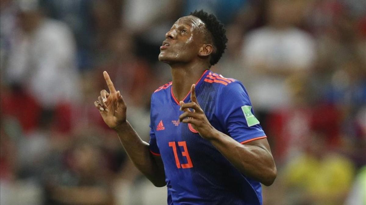 El culé Yerry Mina abrió la goleada colombiana