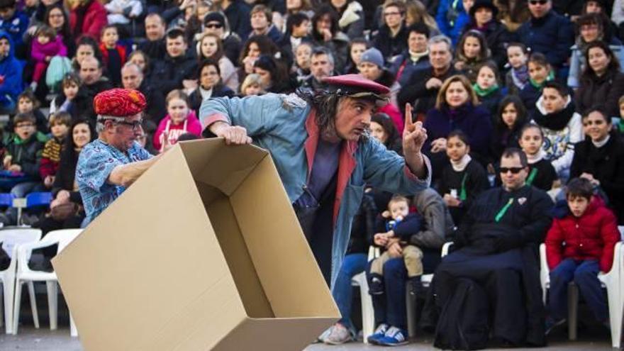 Uno de los números circenses representados ayer.