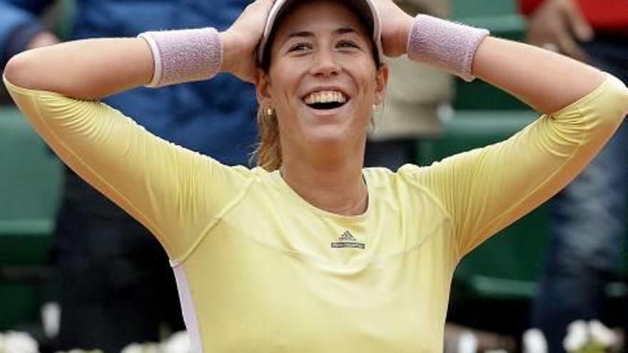 Garbiñe estalla de alegría tras clasificarse para la final.