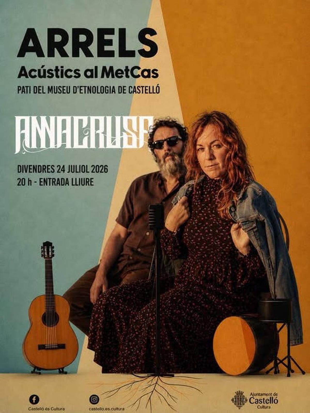 Cartell del concert d'Annacrusa al MetCas.