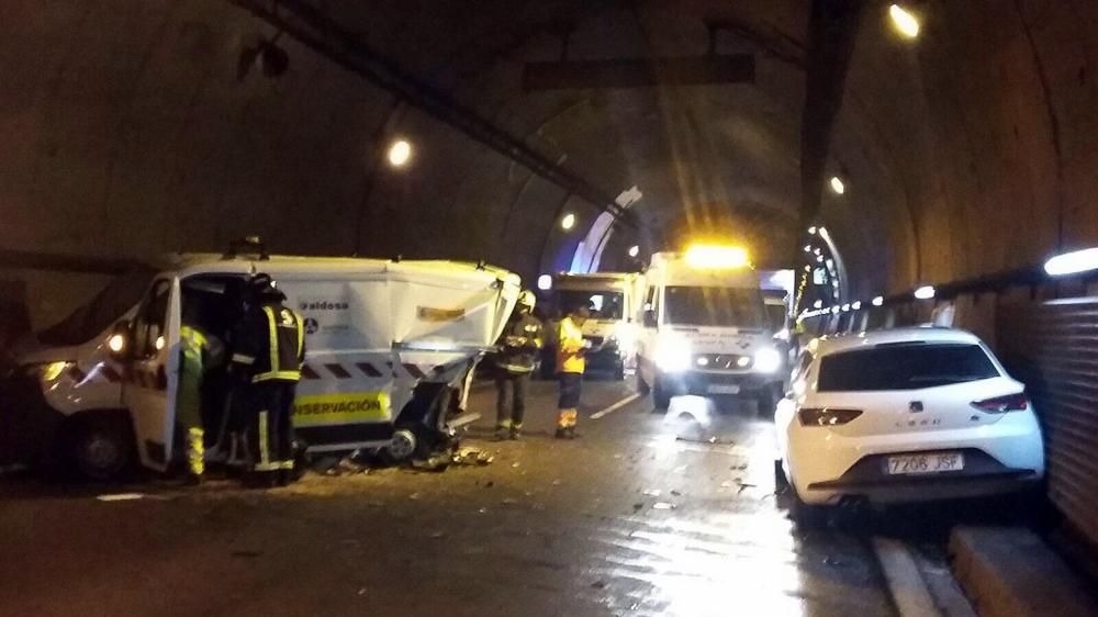 Accidente túneles del Padrún en A66