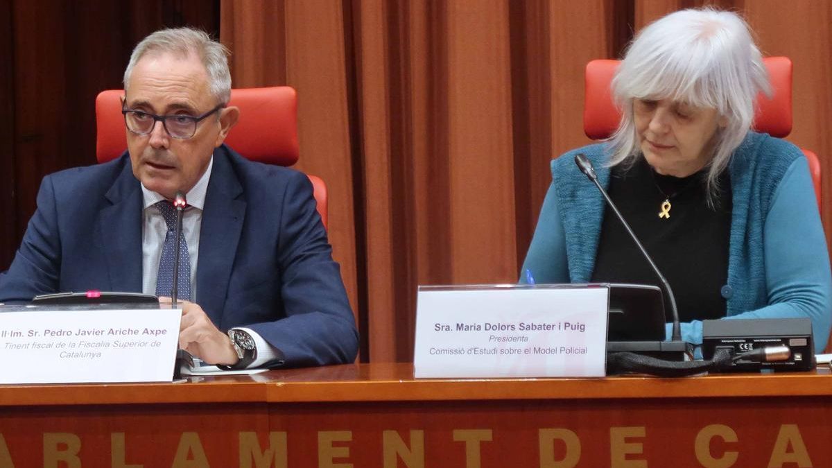 Pedro Ariche Axpe, teniente fiscal de la Fiscalía Superior de Cataluña, en el Parlament.