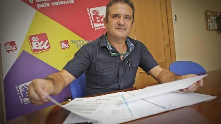 El coordinador local de EU, Sergi Rodríguez