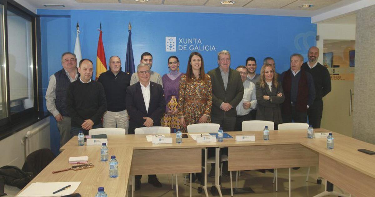 La conselleira, en la reunión de ayer en Ourense.  | IÑAKI OSORIO