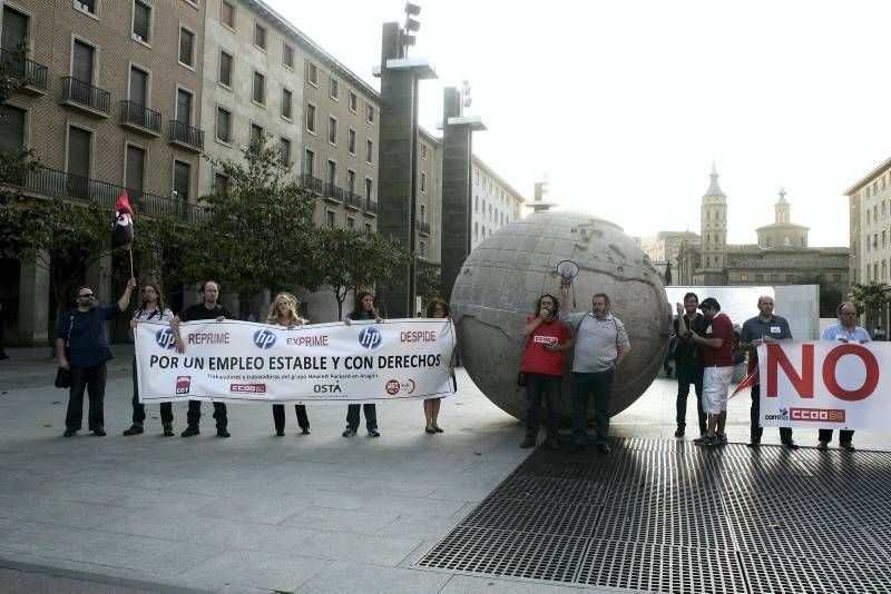 Fotogalería: Manifestación de la plantilla de HP