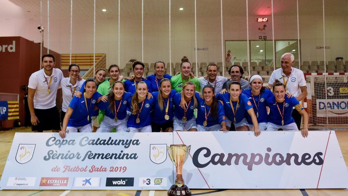 Las jugadoras de la AE Penya Esplugues.