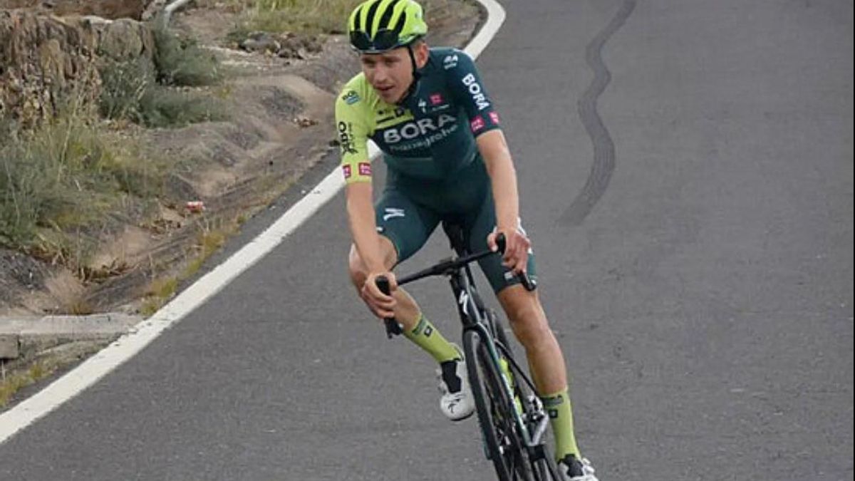 Lennard Kamna, durante uno de sus entrenamientos estos días en Tenerife.