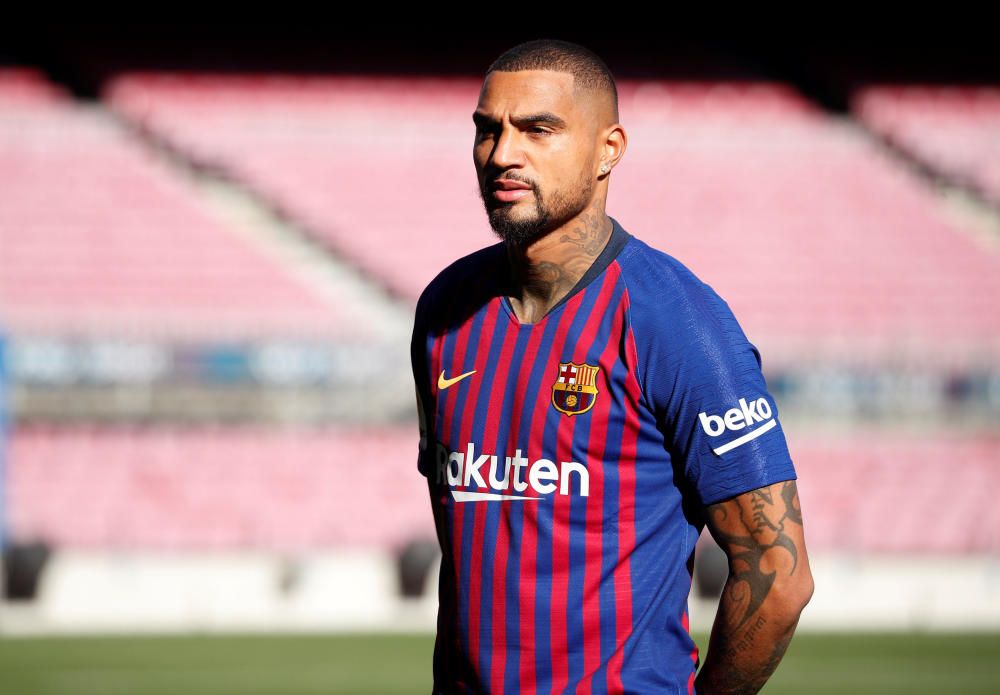 Presentació de Kevin-Prince Boateng amb el FCB