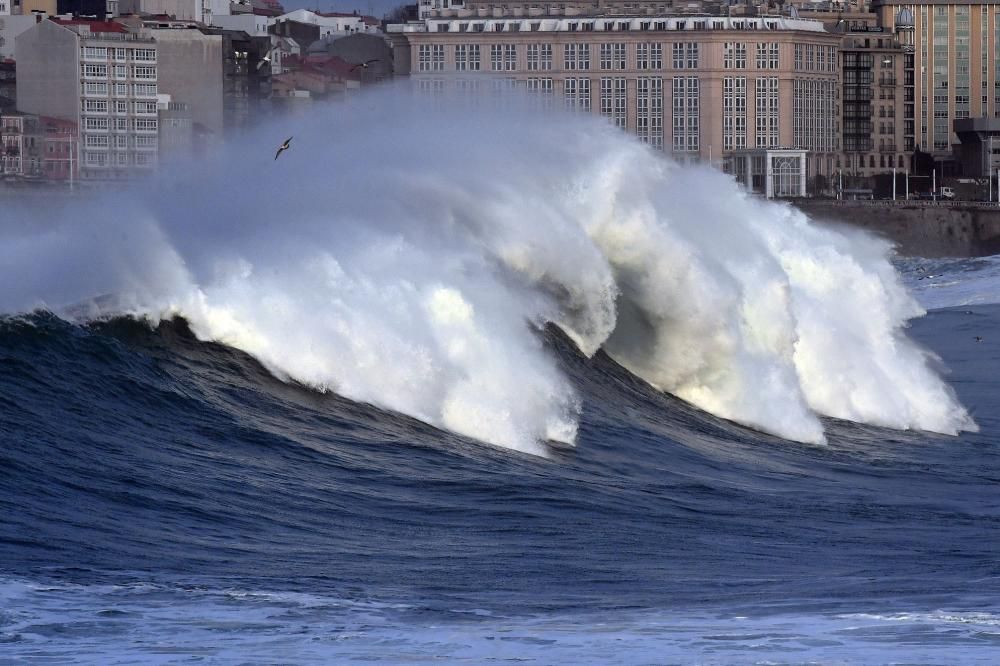 Temporal de viento en A Coruña