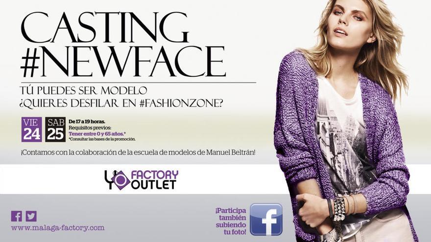 Casting #NewFace en Factory Outlet Málaga, se buscan modelos no profesionales