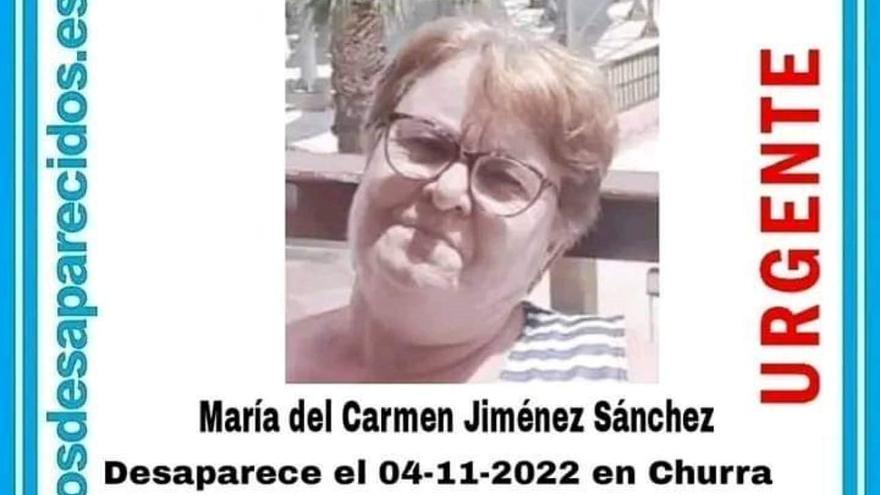 Desaparecida una mujer de 67 años en Murcia