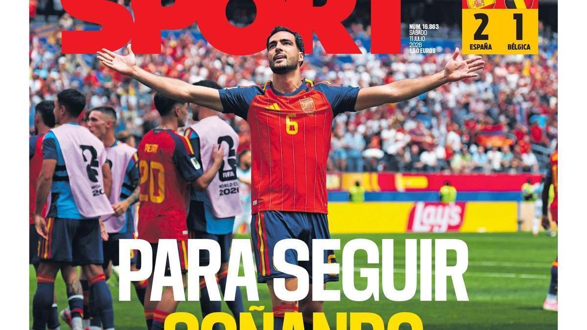 La portada de SPORT de hoy sábado, 11 de julio de 2026