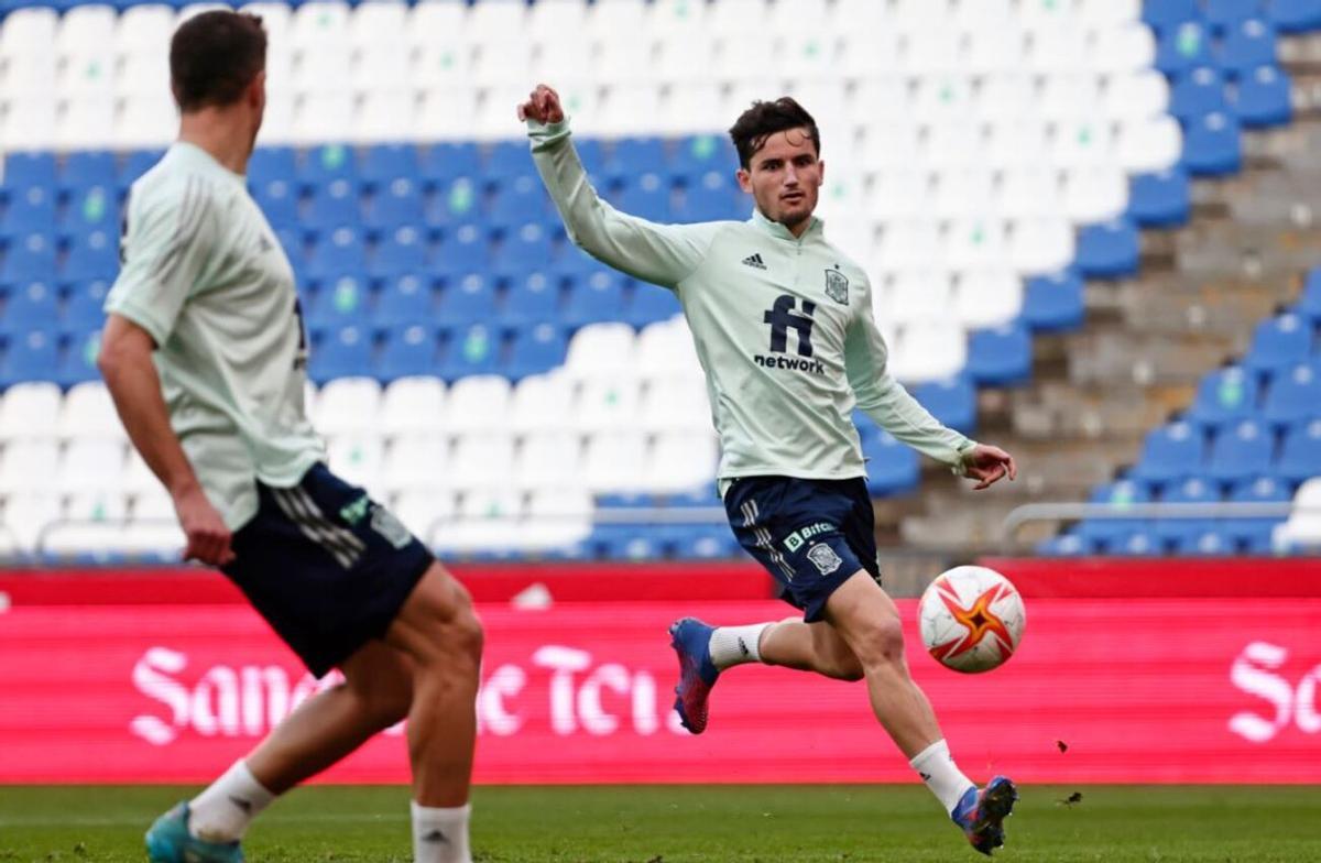 Hugo Guillamón, durante el entrenamiento de este lunes