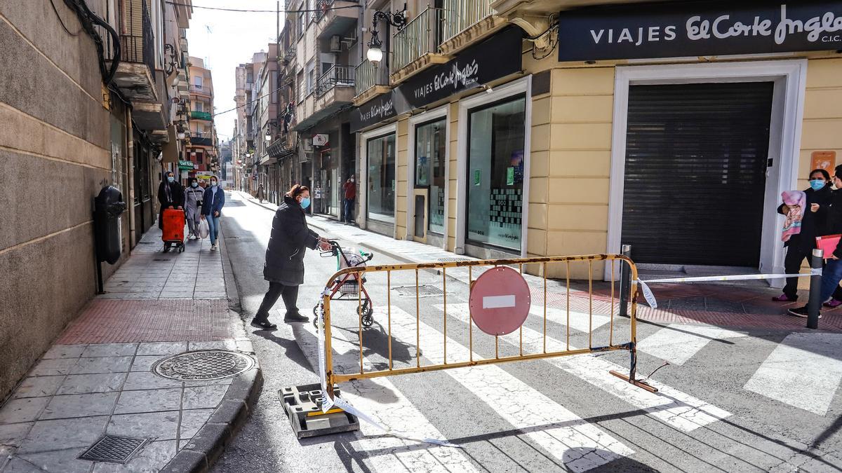 Calle San Agustín cerrada al tráfico