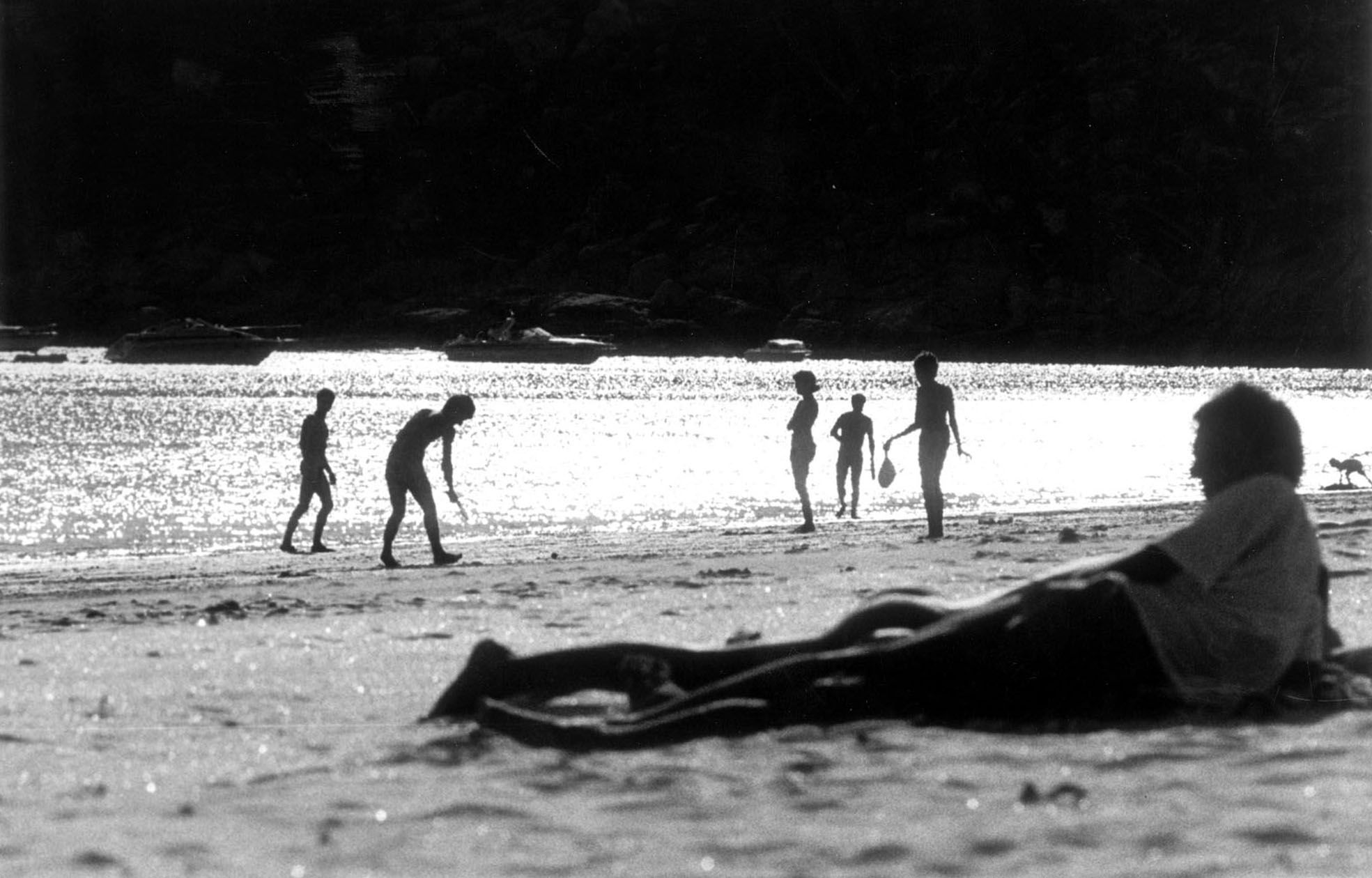 La playa de Barra, en Cangas, en los años 80