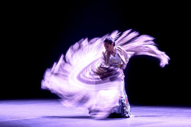 La bailaora de flamenco Mercedes Ruiz, durante su espectáculo Romance del baile flamenco.