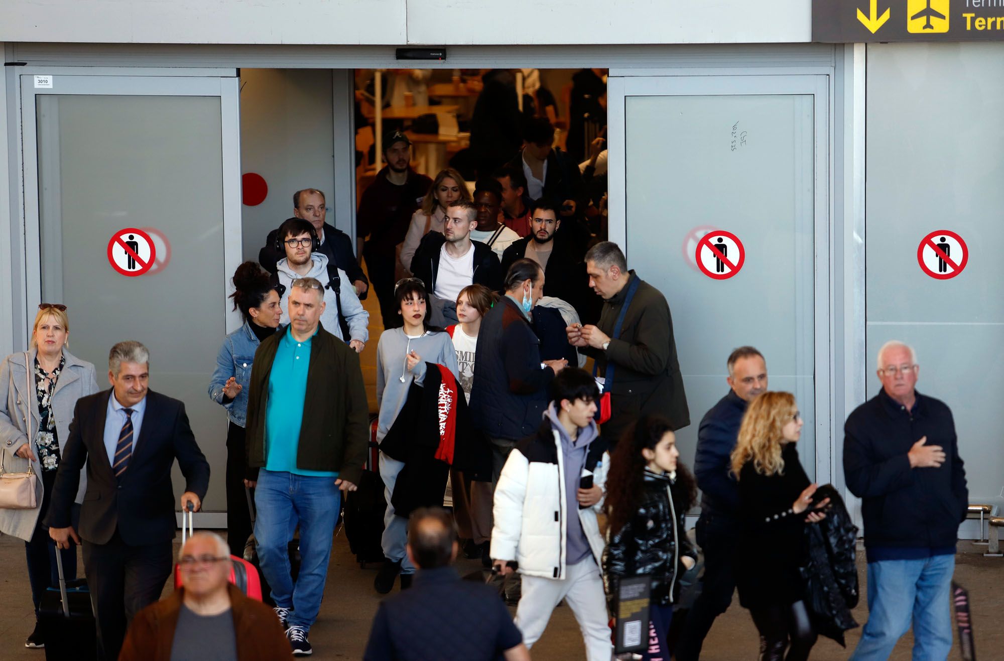 Movimiento de pasajeros en el aeropuerto de Málaga el 23 de diciembre.