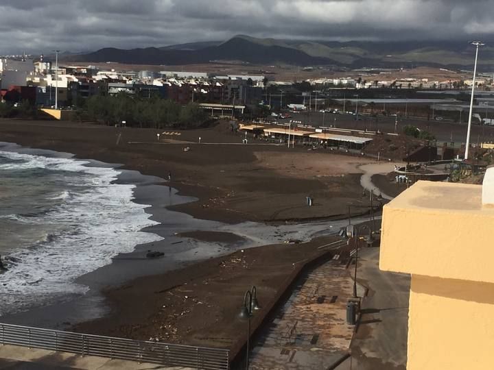 Efectos del temporal en Melenara