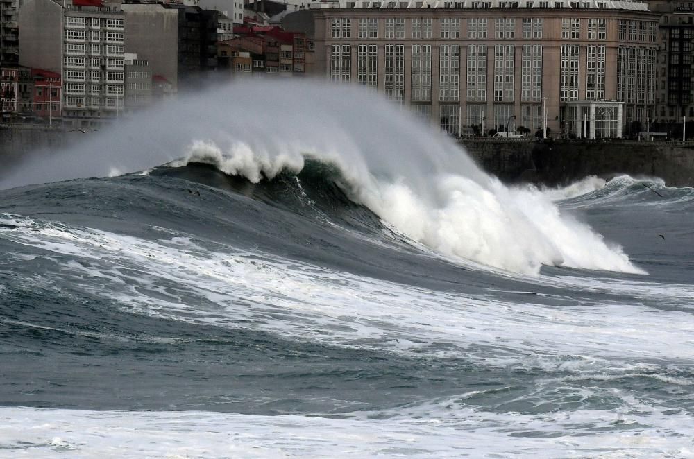 Temporal de viento en A Coruña