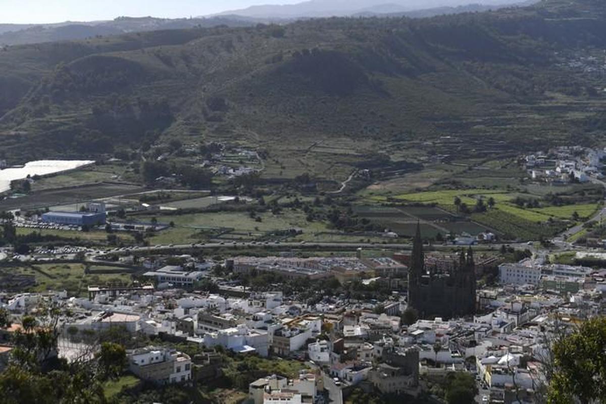 GRAN CANARIA 14-01-2019 ARUCAS. METEOROLOGIA. Calima. Vistas desde la Montaña de Arucas  FOTOS: JUAN CASTRO