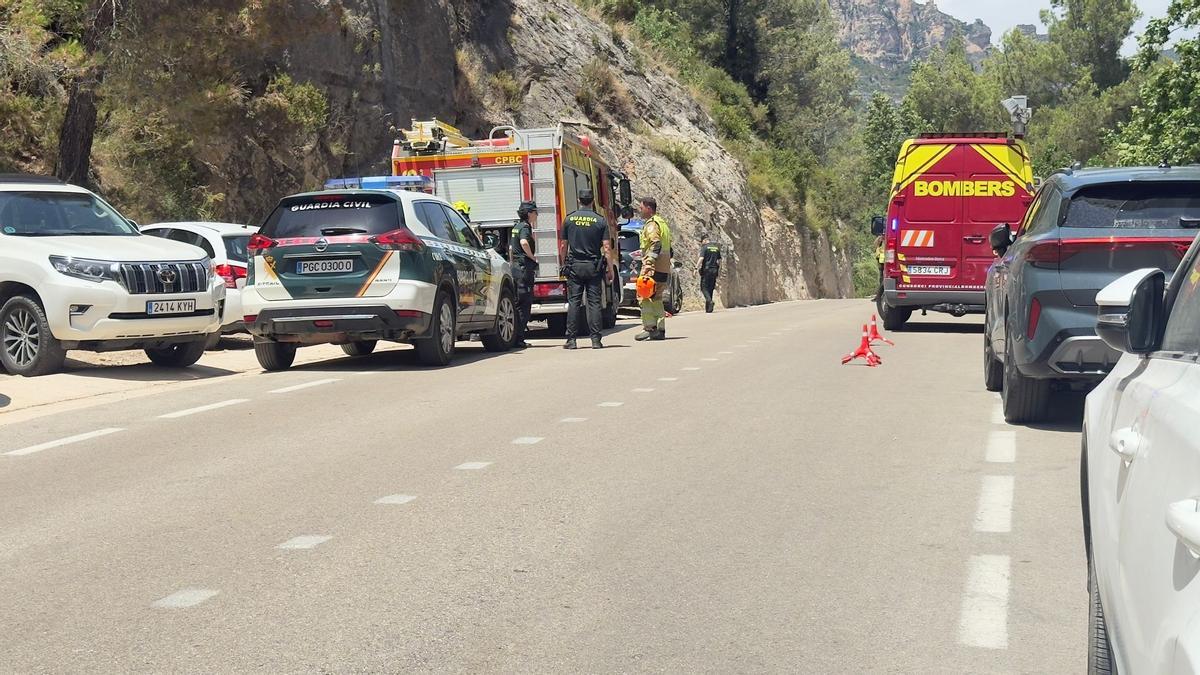 Dispositivo desplegado en la zona para socorrer al joven herido.
