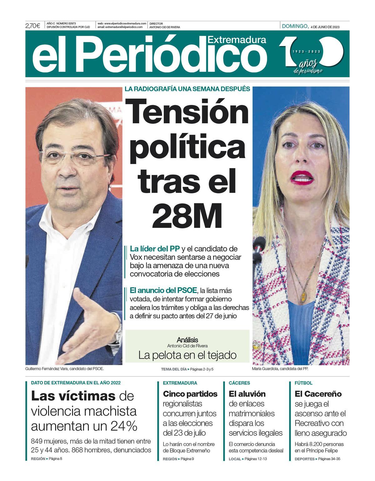 Consulta la portada correspondiente al día 4 de junio de 2023