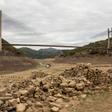 Embalse de Barrios de Luna, en León, sin agua por la sequía