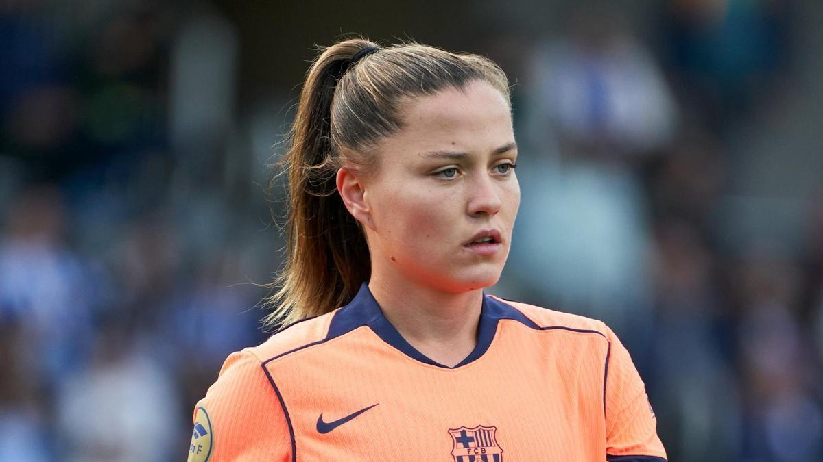 Claudia Pina, en un partido con el FC Barcelona