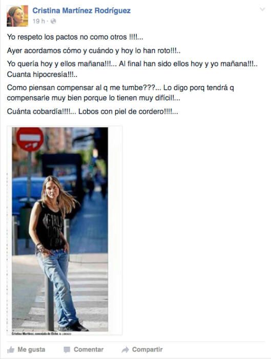 El Facebook de Cristina Martínez