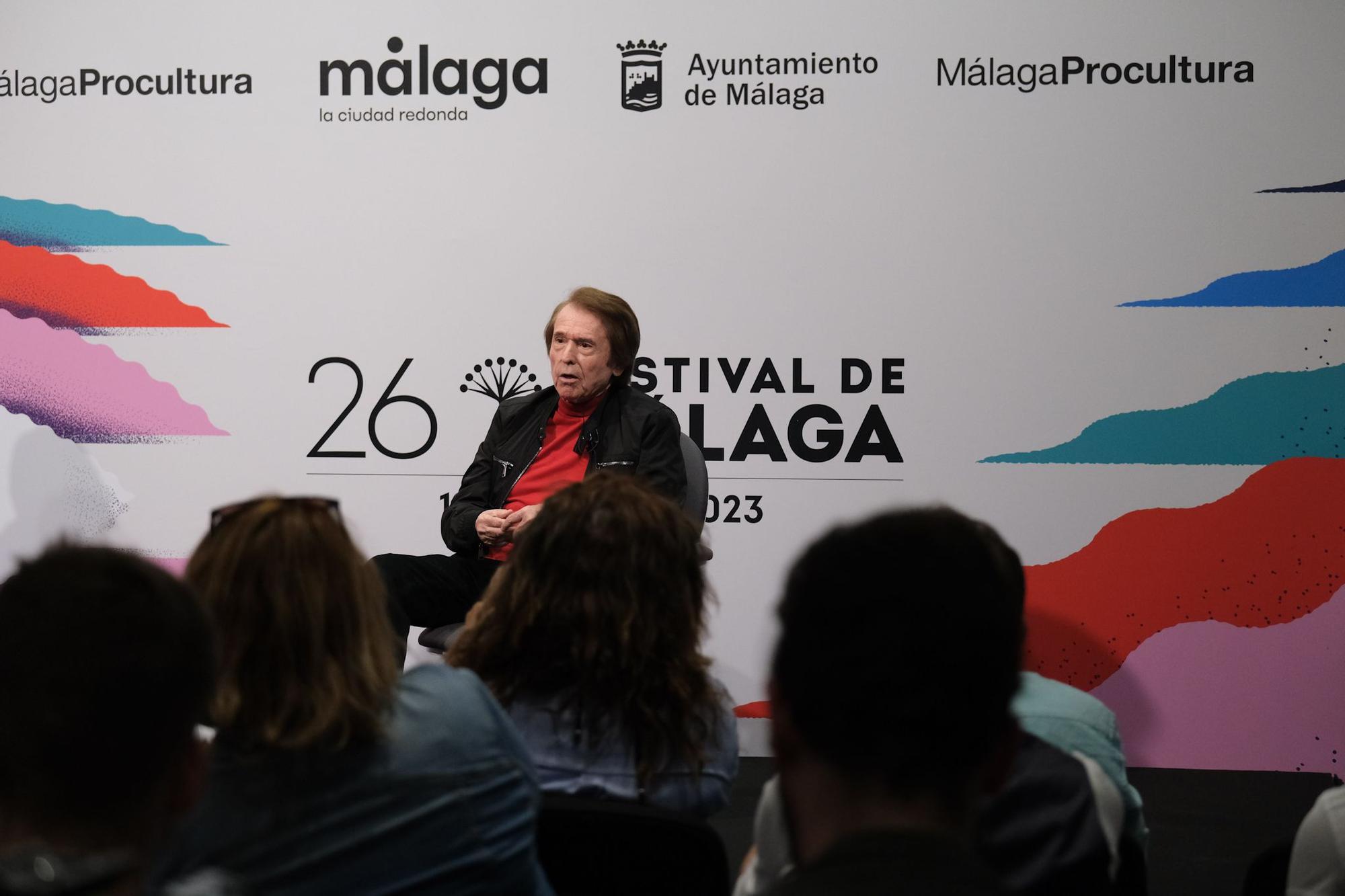 Raphael, en Málaga para recibir la biznaga Ciudad del Paraíso del Festival de Cine