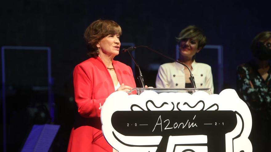 Nativel Preciado durante su discurso