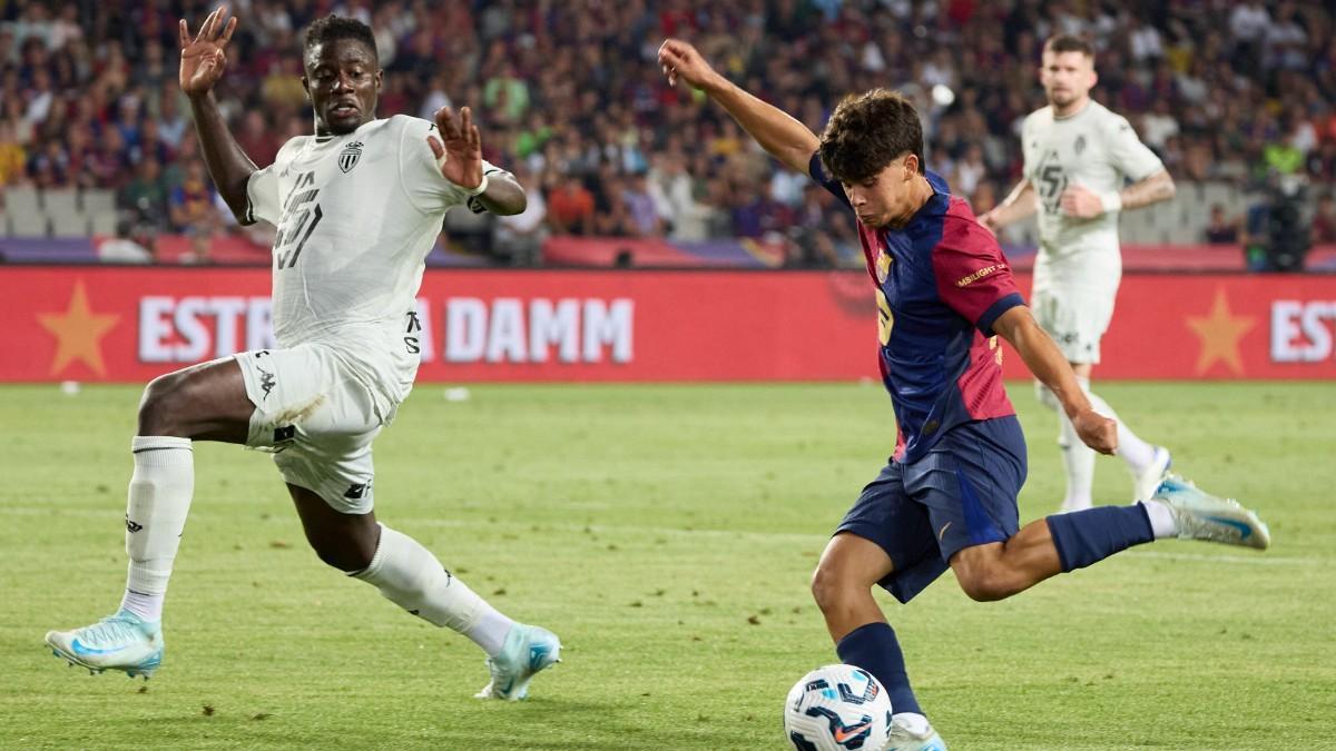 Quim Junyent jugó en el Lluís Companys contra el Mónaco