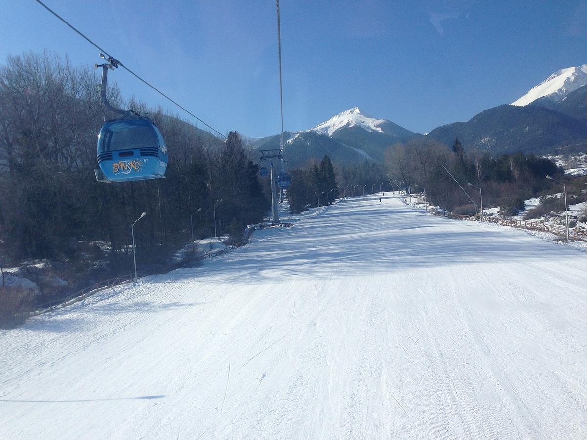 Una pista de esquí en Bansko.