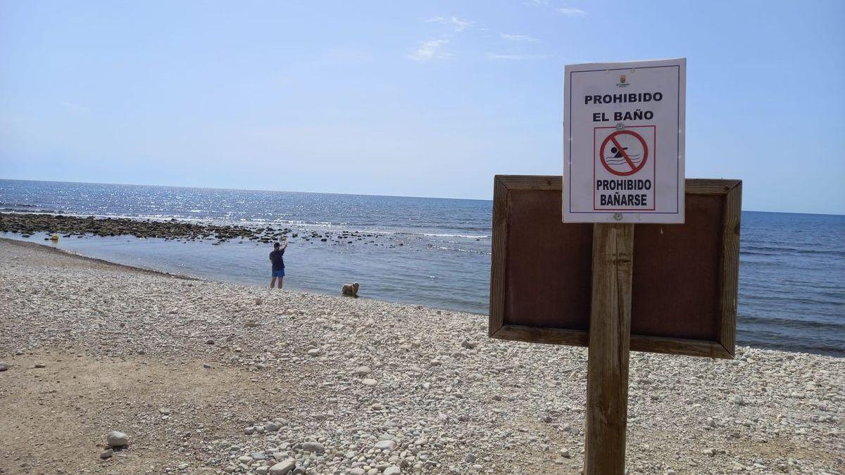 La playa de la Punta del Riu Sec se ha cerrado dos veces al baño en apenas un mes por vertidos al río Seco