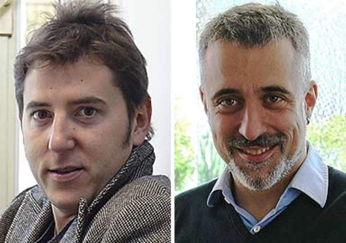 El presentador Manuel Fuentes i el xef Sergi Arola.